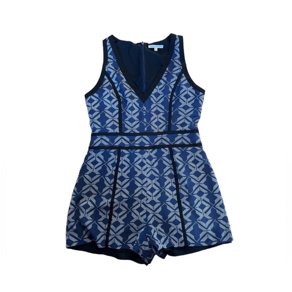 ✨ Rebecca Minkoff navy Rover silk romper SIZE 4 - Picture 2 of 2